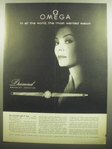 1958 Omega Diamond Bracelet Watch Ad - The most wanted watch - $18.49