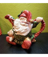 Old World Santa Collection by FITZ &amp; FLOYD Elves 6.5&quot; Teapot &amp; Lid 19/13... - €73,91 EUR