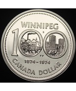 Proof-Like Canada 1974 Dollar~Winnipeg 100th Anniversary~Free Shipping - £10.12 GBP