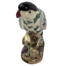 VINTAGE Merit Bird Planter Vase Ceramic Japan MCM Black Head 5 x 4.5&quot;  - £23.05 GBP