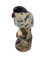 VINTAGE Merit Bird Planter Vase Ceramic Japan MCM Black Head 5 x 4.5&quot;  - £22.92 GBP
