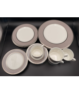 Mikasa Sophia Taupe Y0141 5‑Pc Service for 4 + 9&quot; Serving Bowl 2007‑2008 - $3,556.91 MXN