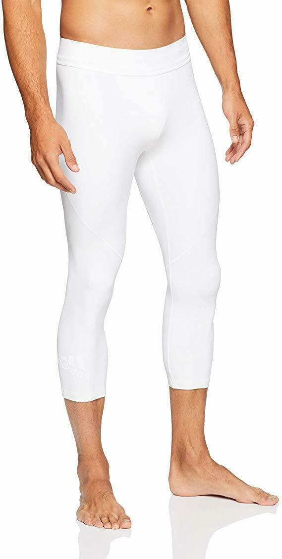 Adidas Men&#39;s CD7154 Training Alphaskin Tech 3/4 Tights White ( L )  - $64.56