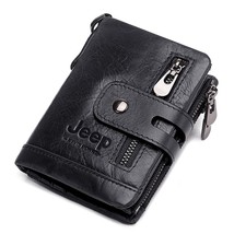100% Genuine Leather Solid Men Wallet Travel Blocking Credit Card Holder With Co - £51.29 GBP