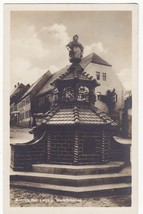 Germany ~ Ak Kohren, Bez. Leipzig. Marktbrunnen - 1930 Real Photo Postcard Rppc - £5.59 GBP