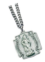 St Florian Firefighters Service Necklace Badge - £35.77 GBP