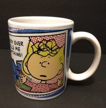 Mug Peanuts Sally Brown Nobody Ever Tells Me Anything! Cup Comic Rare - £15.05 GBP