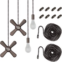 Ceiling Fan Pull Chain, 8 Extra Pull Loop Connectors, 4 Pcs. Beaded Ball Fan - £31.13 GBP