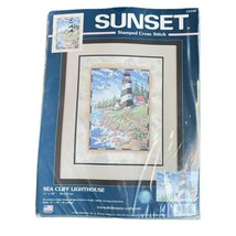 Dimensions Sunset Sea Cliff Lighthouse Seagulss Cross Stitch Kit 13129 1... - $17.41
