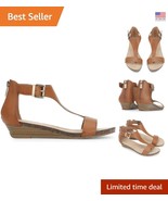 Women’s Great Gal Sandals - Breathable T-Strap Wedge Design in Toffee Color - $56.02