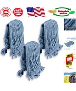 Universal Fit Heavy Duty Mop Head Refill - High Absorbency Cotton, Set of 3 - $959.90 MXN