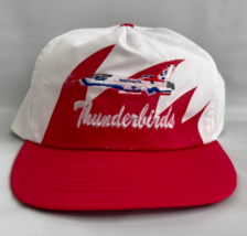 Vintage Thunderbirds F-16 Jet Shark Tooth Print Design Snapback Cap Baseball Hat - £15.55 GBP