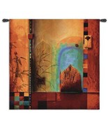 53x53 GARDEN ENSEMBLE Bamboo Asian Tapestry Wall Hanging  - $178.20