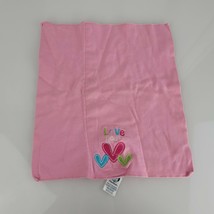Gerber Baby Girl Cotton Burp Cloth Rag Security Blanket Pink Love You He... - $19.79