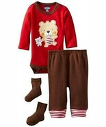 Boy&#39;s 3-6 Months Teddy Bear 3-piece Shirt, Pants and Booties Set - $146.70 MXN