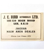 1954 J.E. Bird Ltd Jaguar Dealer Advertisement Import Automobilia Lee E89F1 - $19.99