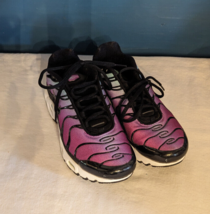 Nike Shoes Air Max Plus Tn Road Running Black Purple Sneakers 5y Womens 6.5 - £30.92 GBP