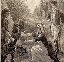 1904 Mother Recovering Her Daughter Revolutionary War History Art Print ... - £20.68 GBP