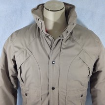 Pacific Trails Great Outdoors Vintage Mens Hoodie Tan Coat  Zip/Button Sz Med - £27.88 GBP