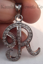 Victorian 1.22ct Rose Cut Diamond Well Crafted Initial Letter &quot;R&quot; Pendant   - £285.70 GBP