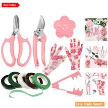 Pink Floral Gardening Tool Set for Flower Arrangements and Thorn Removal - $36.58
