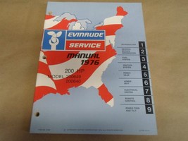 1976 Evinrude Service Shop Manual 200 HP 200649 200640 OEM Boat - $7.99