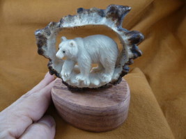 bear-w106 grizzly bear of shed ANTLER crown ring figurine Bali detailed ... - £117.18 GBP