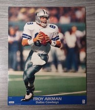 Troy Aikman #7 Dallas Cowboys Team NFL Poster 20x16 Cardboard Stock 90s VTG - £25.11 GBP