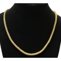 Vintage Napier Necklace Thick Rope Twist Gold Tone Chain 16 Inch Choker - £19.96 GBP