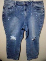 Judy Blue Jeans Size 24W Plus High Waist Rhinestones Bling  - $31.34