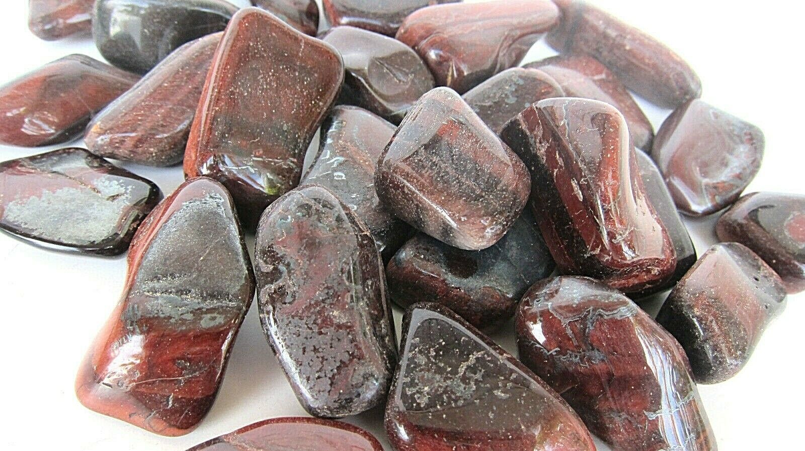 One Red Tiger Eye Tumbled Stone 30-40mm Healing Crystal Dream Recall Evi... - $1.84