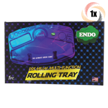1x Pack Endo Multi Function Rolling Tray Grinder &amp; More | Purple &amp; Blue Design - £34.76 GBP