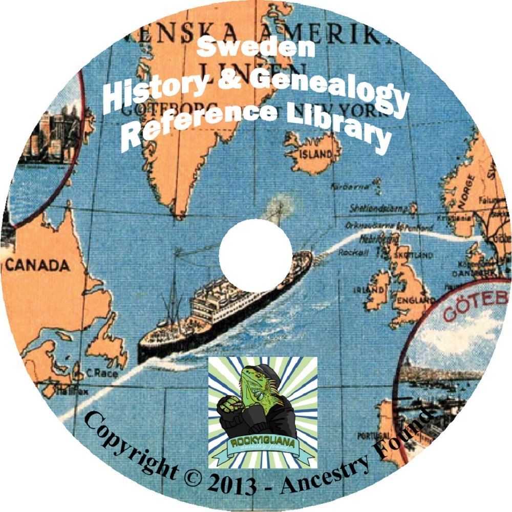 25 old books SWEDEN History & Genealogy - Swedes in America -  on DVD