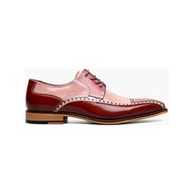 Stacy Adams Plaza Modified Cap Toe Oxford Shoes Leather Red Multi 25608-640 image 2