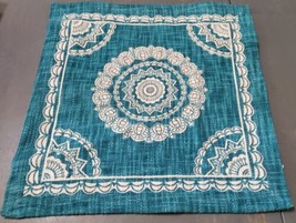 Morocco Style Design Cotton Placemats 15x15 Teal White Set 8 New Kitchen... - $37.19