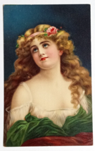 Beautiful Young Victorian Lady Portrait Postcard c1910s Romance BB London - $9.99