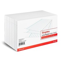 Staples 5&quot; x 8&quot; Line Ruled White Index Cards 500/Pack (51006) 233478 - $26.99