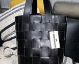 ROBERTA ROSSI MILANO EXTRA LARGE BRAIDED LEATHER TOTE Nero 6026 - $153.56