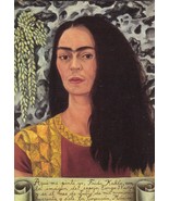 Frida Kahlo Illustrated Postcard - Self Portrait - Posted from Mexico to... - £3.74 GBP