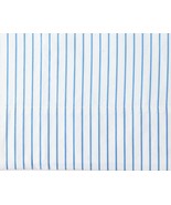 Ralph Lauren Summer Blue &amp; White Prescot Stripe Queen FLAT Sheet $185 - $64.99