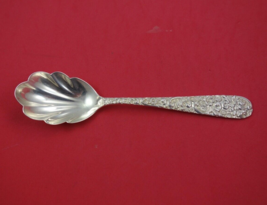 Repousse by Jenkins and Jenkins Sterling Silver Preserve Spoon 6 5/8&quot; - £100.63 GBP