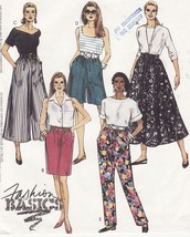 Vtg Misses Skirts Split Skirts Tapered Pants Shorts Sew Pattern 10-14  - £10.34 GBP