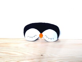 Penguin sleep mask, Cute penguin travel mask, Animal sleep lover gift for kids - £25.65 GBP