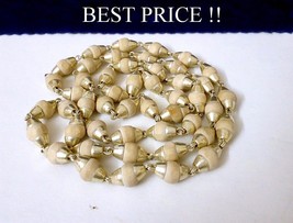 TULSI BEAD BRACELET MALA SILVER CHAIN TULSI ~Basil Rosary Used In Medica... - $44.54