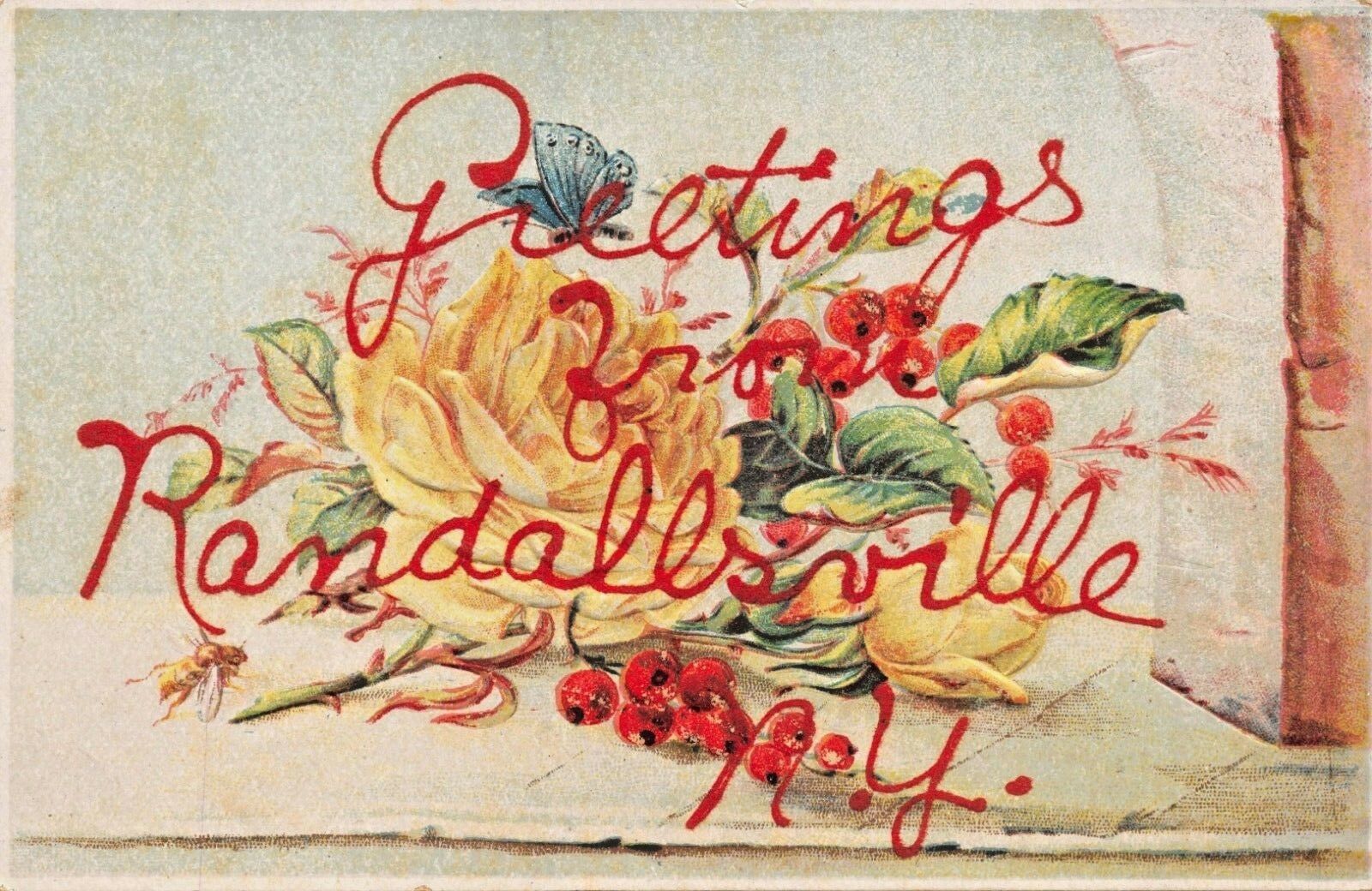 Primary image for RANDALLSVILLE NEW YORK-GREETINGS FROM POSTCARD 1910s