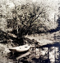 Wiscasset Boat Under The Bough Maine 1924 Gravure Print Antique DWT8A - £27.03 GBP
