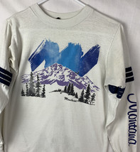 Vintage Montana T Shirt Single Stitch Long Sleeve 1984 Mens Small USA 80s - £27.53 GBP
