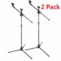 2 Pack Microphone Boom Telescoping Stand Tripod Holder Mic Clip Arm Stud... - £55.05 GBP