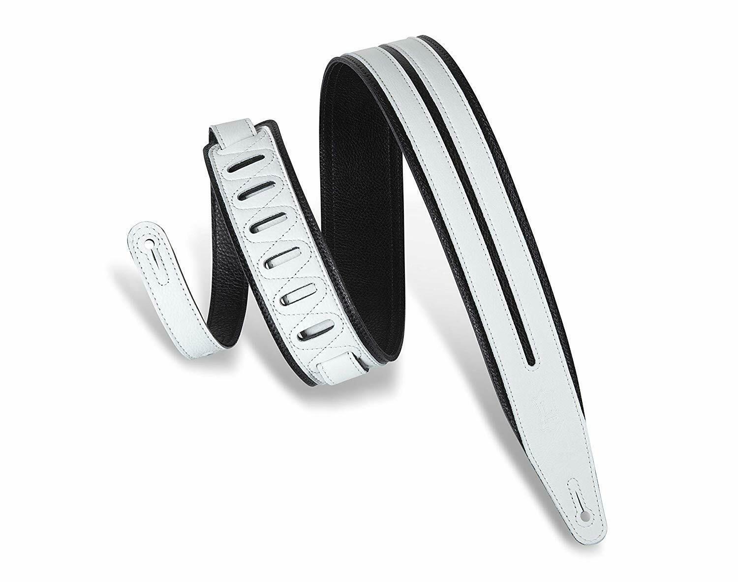 Levy's - MG317DRS-BLKWHT - 2 1/2" Wide Garment Leather Straps - White/Black - $69.99