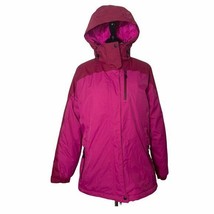 L.L. Bean Women&#39;s Rugged Ridge Parka Jacket Pink Hooded Waterproof Ski S... - $59.39